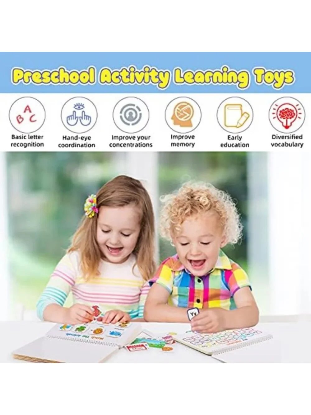 Montessori Busy Book for Toddlers - Learning Activities Workbook & Tracing Fun